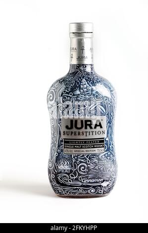 Jura ABERSTITION Single Malt Scotch Whisky TATTOO Special Edition Stockfoto