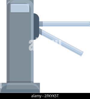 Auf Drehkreuz-Symbol zugreifen. Cartoon und flach von Access Drehkreuz Vektor-Symbol für Web-Design isoliert auf weißem Hintergrund Stock Vektor