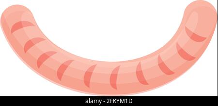 Symbol für BBQ-Wurst. Cartoon und flach von BBQ Wurst Vektor-Symbol für Web-Design isoliert auf weißem Hintergrund Stock Vektor