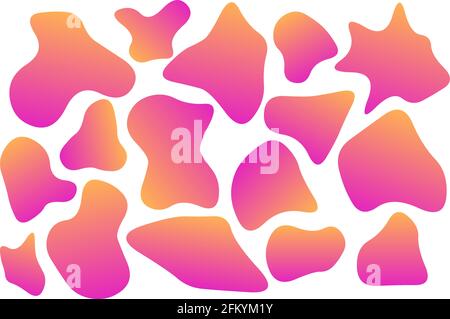 Set von Blobs abstrakte Form organisch Banner Design Element Form Fleck. Vector Sammlung von Flüssigkeit runde Form flüssige Amöbe Stock Vektor