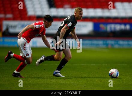 Woolwich, Großbritannien. Mai 2021. WOOLWICH, Vereinigtes Königreich, MAI 04: Harry Anderson von Lincoln City während der Sky Bet League One zwischen Charlton Athletic und Lincoln City im Valley, Woolwich am 04. Mai 2021 Credit: Action Foto Sport/Alamy Live News Stockfoto