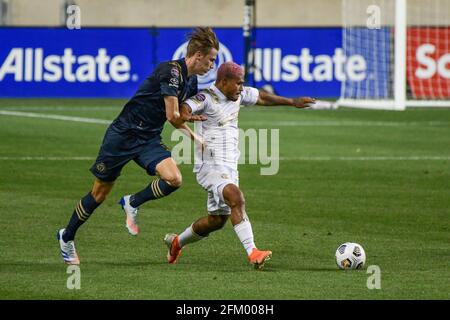 Jack Elliot konkurriert mit Josef Martinez während eines Unentschieden in der 2. Etappe von 1-1. Die Philadelphia Union kommt mit einem Gesamtpunktestand von 4-1 ins Halbfinale. Quelle: Don Mennig/Alamy Live News Stockfoto