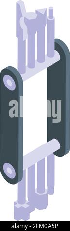 Symbol für Multitool im Taschenformat. Isometrisches Vektor-Symbol für Pocket Multitool für Webdesign auf weißem Hintergrund isoliert Stock Vektor