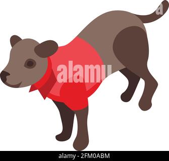 Symbol „Pflegehüte Tuch“. Isometrisches Vektor-Symbol für das Care Dog Tuch für Webdesign auf weißem Hintergrund isoliert Stock Vektor