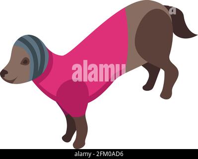 Symbol „Welpe Cloth“. Isometrisches Vektor-Symbol für Puppy-Tuch für Web-Design auf weißem Hintergrund isoliert Stock Vektor