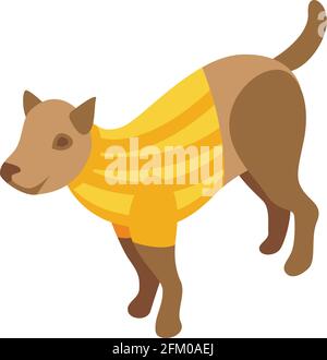 Symbol für Haustierkleidung. Isometrisches Vektor-Symbol für Haustierkleidung für Webdesign auf weißem Hintergrund isoliert Stock Vektor