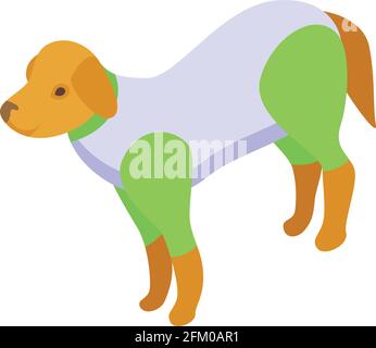 Hundeanzug-Symbol. Isometrisches Vektor-Symbol für Hundeanzug für Webdesign auf weißem Hintergrund isoliert Stock Vektor