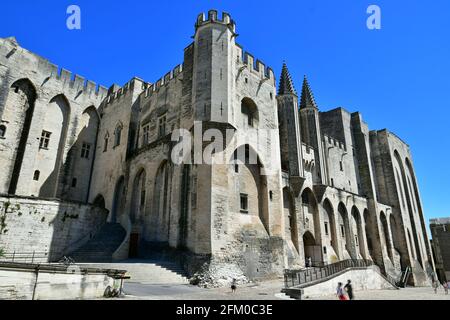 Mittelalterliche Burg in Avignon, Vaucluse, Südfrankreich Stockfoto
