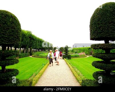 Villandry, Schloss und Gärten, Château de Villandry, Indre et Loire, Touraine, Loire-Tal, UNESCO-Weltkulturerbe, Frankreich Stockfoto