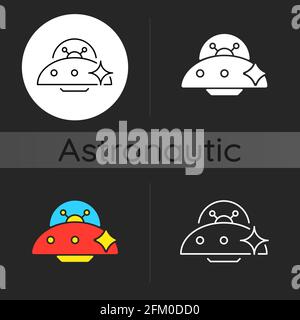 Symbol für dunkles UFO-Thema Stock Vektor