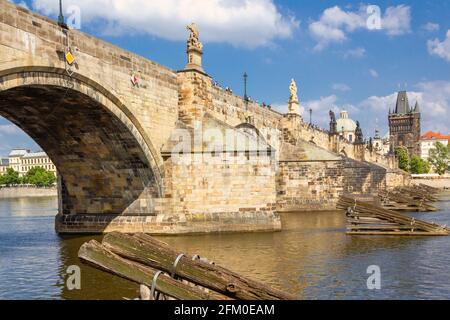 Karlsbrücke in Prag, Tschechien. Stockfoto
