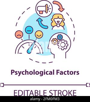 Symbol für das Konzept der psychologischen Faktoren Stock Vektor