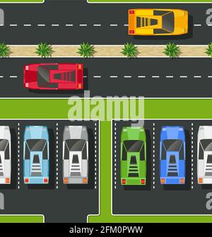 Retro Cars Nahtloses Muster Retro Auto Design Textur Stock Vektor