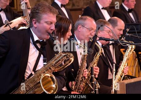 Saxophonspieler (Big Band) Stockfoto