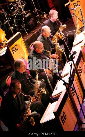 Saxophongruppe im Konzert, Customs House South Shields Stockfoto