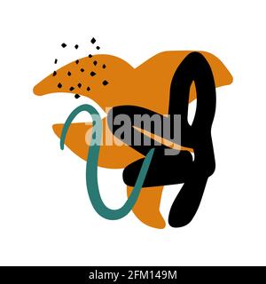 Niedliche Vektor abstrakte Form. Handgezeichneter Doodle Stock Vektor