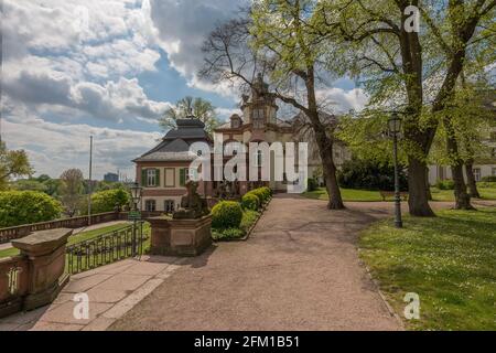 Der barocke Park des Bolongaropalast in Frankfurt-Hoechst, Deutschland Stockfoto