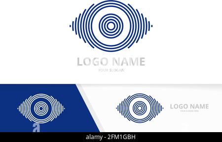 Vektor-Vorlage für das Design des Eye-Logos. Einzigartige Designvorlage für das Vision-Logo. Stock Vektor