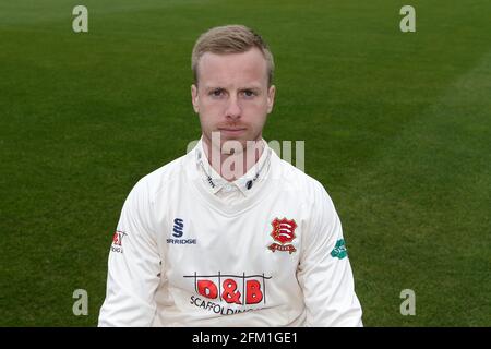 Adam Wheater von Essex in County Championship Kit während der Essex CCC Press Day im Cloudfm County Ground On April 2019 Stockfoto