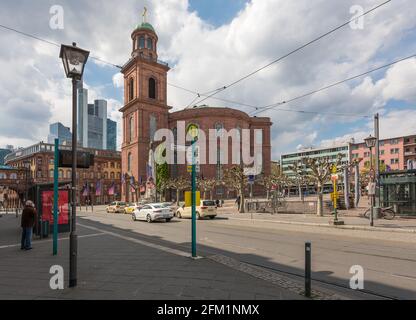 Blick auf den Paulsplatz mit der Paulskirche, Frankfurt, Deutschland Stockfoto