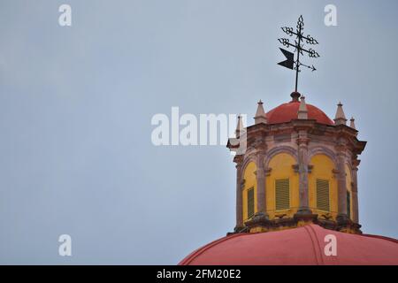 Barocke Kuppel architektonisches Detail der Kathedrale Basílica Colegiata de Nuestra Señora de Guanajuato in Mexiko. Stockfoto