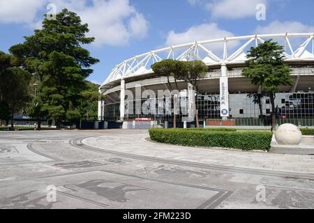 Foto IPP/Roberto Ramaccia Roma 5/05/2021 Stadio Olimpico vor Euro 2020-2021 Nella foto lo stadio Olimpico con i mosaici e la fontana del globo Italien Stockfoto