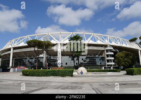 Foto IPP/Roberto Ramaccia Roma 5/05/2021 Stadio Olimpico vor Euro 2020-2021 Nella foto lo stadio Olimpico con i mosaici e la fontana del globo Italien Stockfoto