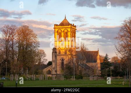 Abendansicht der St. Mary's Church in Boston Spa, West Yorkshire Stockfoto