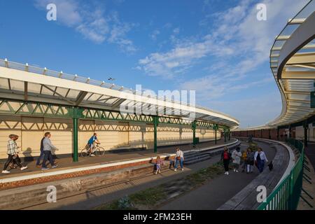 Folkestone Harbour Bahnhof, Folkestone, Kent, England Stockfoto