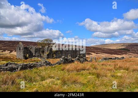 Raistrick Greave, Ruined Farmhouse, Heptonstall Moor, Pennines, West Yorkshire Stockfoto