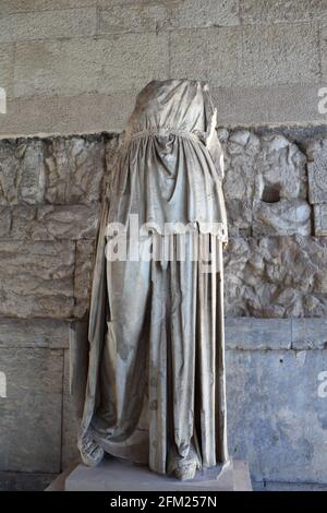 Kultstatue von Apollo Patroos durch den Phranor, 4 Jahrhundert B.C., Athen, Griechenland Stockfoto