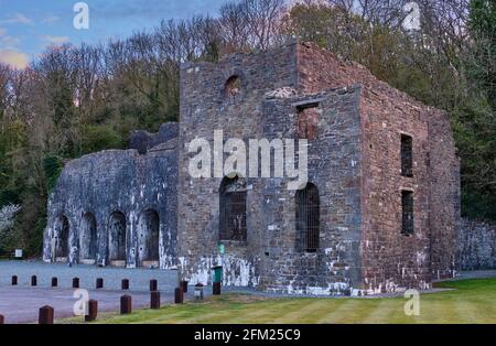 Stepappaside Ironworks and Colliery, Stepasides, Pleasant Valley, in der Nähe von Saundersfoot, Pembrokeshire, Wales. Stockfoto