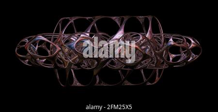 Sci-Fi Industrieelement Isoliert Auf Schwarzem Hintergrund Stockfoto