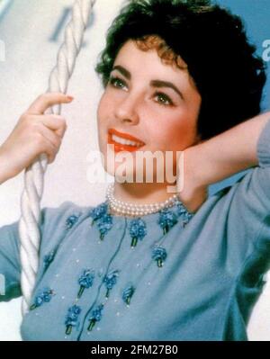 ELIZABETH TAYLOR (1932-2011) anglo-amerikanischen Schauspielerin über 1950 Stockfoto
