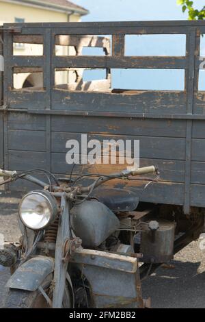 Motocarro, Raduno Moto Guzzi, Mandello del Lario, Comer See, Lombardia, Italien, Europa Stockfoto