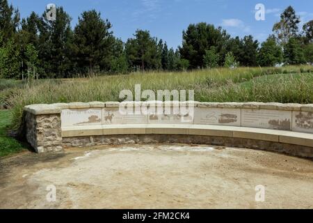 IRVINE, KALIFORNIEN - 1. MAI 2021: Irvine Ranch Timeline auf dem Jeffrey Open Space Trail. Stockfoto