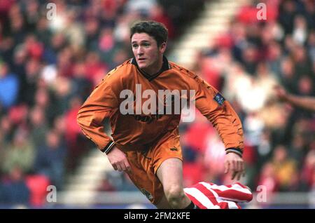 Fußballspieler Robbie Keane Sunderland V Wolverhampton Wanderers 20/2/99 2-1 Stockfoto