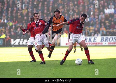 Fußballspieler Robbie Keane Wolverhampton Wanderers / Nottingham Forest in Molineux 14/12/97 2-1 Stockfoto