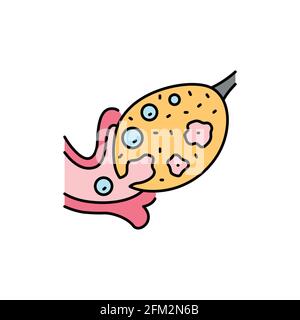 Symbol für die Ovulation-Farblinie. Weibliches Fortpflanzungssystem. Piktogramm für Webseite, mobile App, Promo. UI UX GUI Design-Element. Bearbeitbare Kontur. Stock Vektor