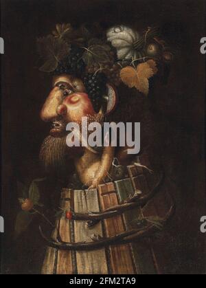 Titel: Herbst - vier Jahreszeiten Schöpfer: Giuseppe Arcimboldo Datum: 1572 Medium: Öl auf Leinwand Maße: 93 x 72 cm Ort: Art Museum, Denver Stockfoto