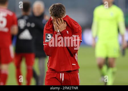 Duisburg, Deutschland. 5. Mai 2021. firo: 05.05.2021 Fuvuball: Fußball: 3. Bundesliga-Saison 2020/21 MSV Duisburg - FC Bayern Mvºnchen München U23 2: 2 Angelo Stiller enttäuscht Quelle: dpa/Alamy Live News Stockfoto