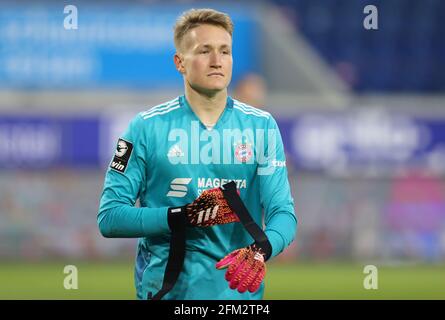 Duisburg, Deutschland. 5. Mai 2021. firo: 05.05.2021 Fuvuball: Fußball: 3. Bundesliga-Saison 2020/21 MSV Duisburg - FC Bayern Mvºnchen München U23 2: 2 enttäuscht Ron-Thorben Hoffmann Quelle: dpa/Alamy Live News Stockfoto