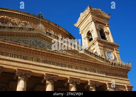 Die Mosta Rotunde von Saint Marja Assunta ist die berühmteste Basilika der Insel Malta Stockfoto