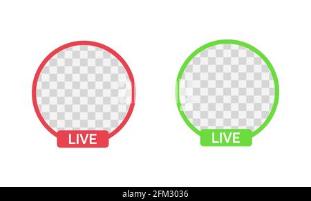 Avatar-Rahmen für Symbole in sozialen Netzwerken. Live Stories Benutzer Video Streaming. Vektorgrafik. Stock Vektor