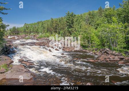Onaping High Falls Algoma Ontario Kanada im Sommer Stockfoto