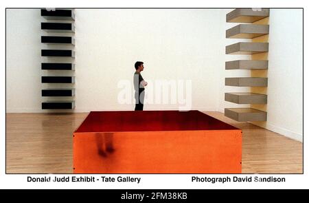 Donald Judd Ausstellung in der Tate Gallery Juni 1999 Stockfoto