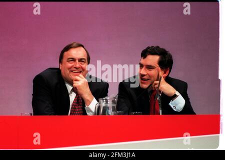 John Prescott Gordon Brown Labor Party Conference 1997 Stockfoto