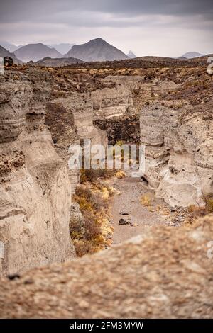 Blick über den Tuff Canyon im Big Bend National Park Stockfoto