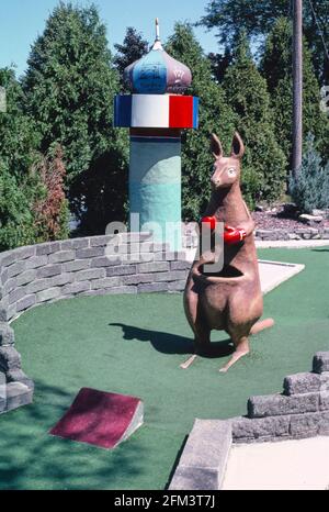 Australien Känguru - rund um die Welt in 18 Löchern - Lake George - New York Ca. 2002 Stockfoto