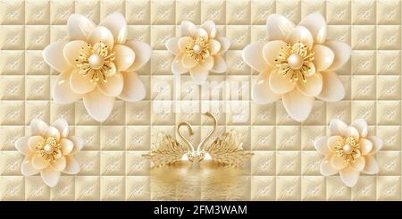 3D Wallpaper Illustration Hintergrund Design Stockfoto